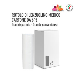 1 Rotolo Carta Lettino Lenzuolino Medico H 60 cm 2 veli estetista spa  massaggi